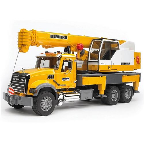 Bruder 1:16 MACK Granite Liebherr crane truck in Yellow | Size: 1 Pack