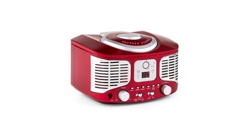 Malone Rcd320 Lecteur Cd Rétro Fm Aux-Rouge