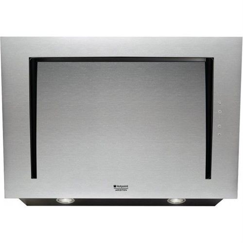 Hotpoint Ariston Luce HLVC 8 AT X.1/HA - Hotte - hotte décorative - largeur : 80 cm - profondeur : 60 cm - evacuation & recyclage - acier inoxydable