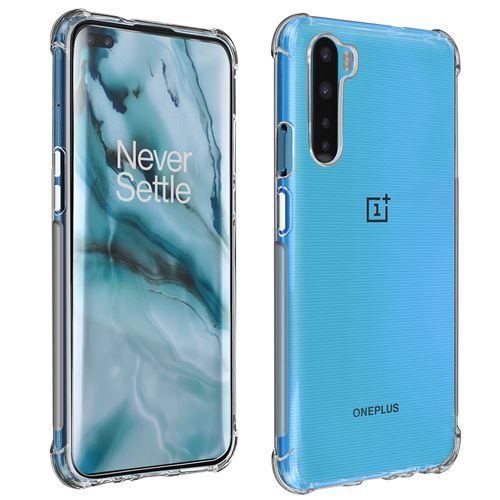 Avizar Pack Protection pour OnePlus Nord Coque Souple + Film Verre Trempé 9H Transparent