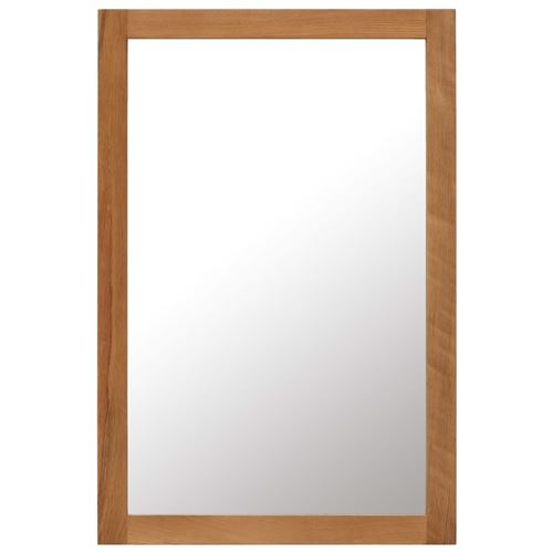 vidaXL Miroir 60 x 90 cm Bois de chêne massif