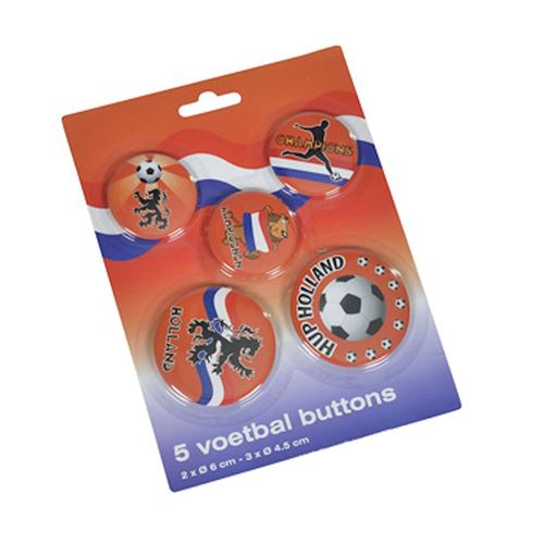 Ensemble de 5 boutons de football