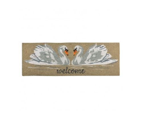 Paillasson Coco Cygnes Welcome - 75x25cm