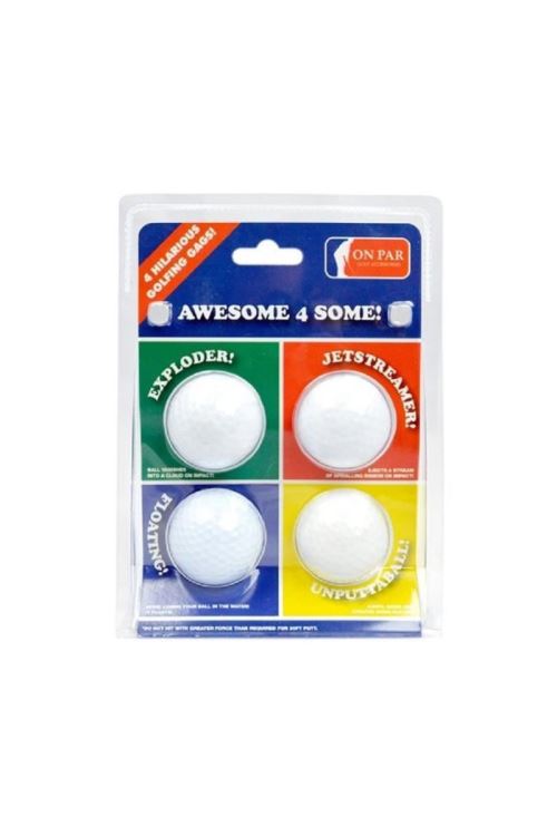 ON PAR Lot de 4 Balles de Golf - Blanc