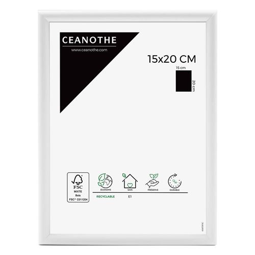 Cadre photo Expo blanc 15x20 cm, Résine plastique - marque française