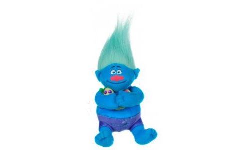 Trolls - Peluche Biggie 923cm, cheveux bleu clair - Qualité super douce de Trolls