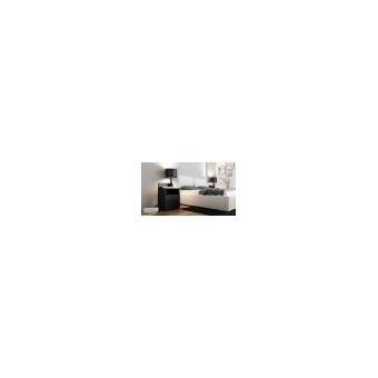 51 56 Sur Table De Chevet Table De Nuit Moderne Avec 2 Tiroirs Et 1 Etagere Malwa M1 Noir Achat Prix Fnac