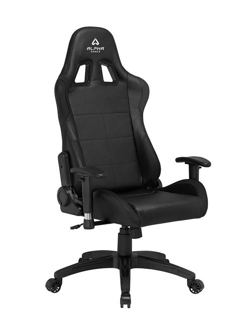 ALPHA GAMER Vega Siège Gamer Ergonomique, Métal, Noir, 56 x 52 x 137 cm