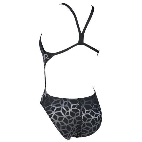 Costume Da Bagno ARENA Polycarbonite II Per Ragazza – Nero/Rosso – Tessuto MaxLife Resistente Al Cloro