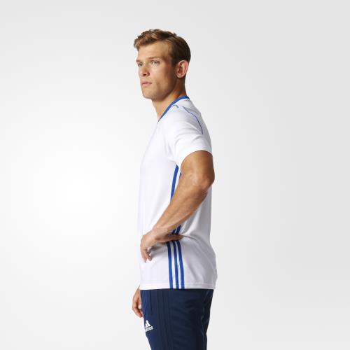Adidas - Maillot adidas Tiro 17 - 9/10 ans - blanc/bleu vif