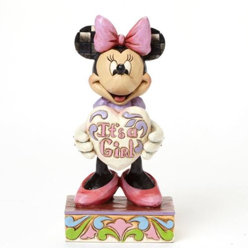 Figurine Minnie Cadeau de Naissance Fille - It's a Girl - Disney Traditions Jim Shore