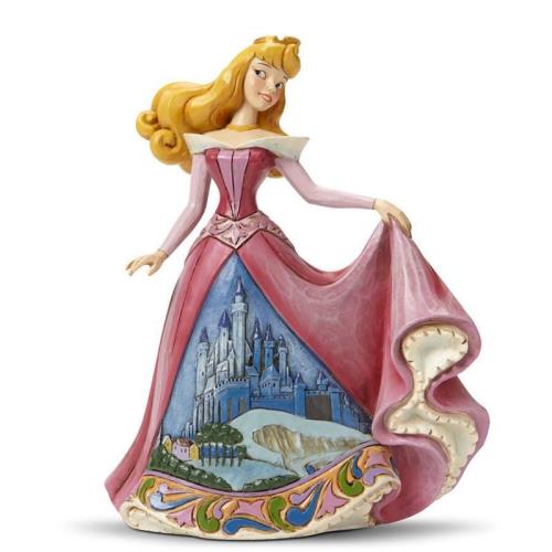 Figurine Aurore la Belle au Bois Dormant en Robe de Bal - Château - Disney Traditions Jim Shore