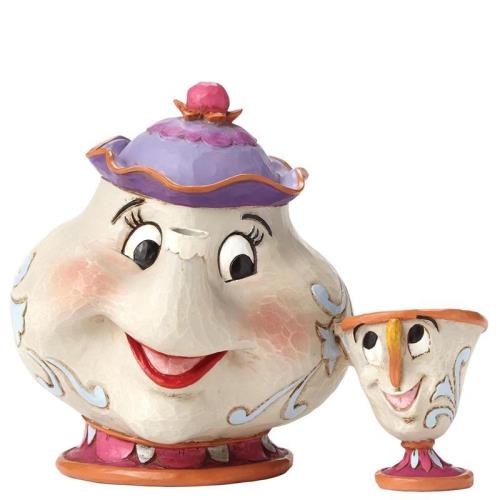 Figurine la Belle et la Bête - Madame Samovar et Zip - Disney Traditions Jim Shore