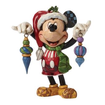 Figurine Mickey Avec Boules De Noël Disney Traditions Jim
