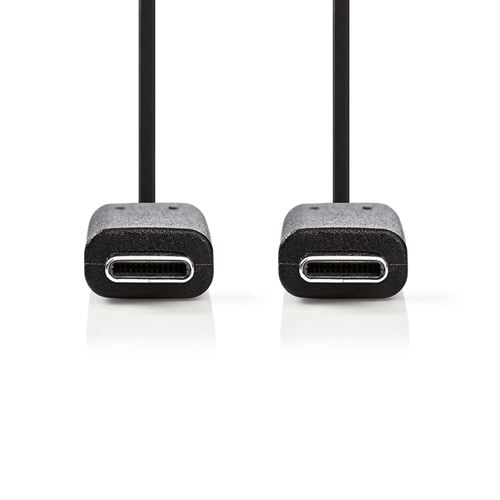 Nedis - Câble USB - USB-C (M) pour USB-C (M) - USB 3.1 Gen 1 - 1 m - noir