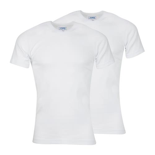 Lot de 2 tee-shirts col V homme Coton Bio Blanc-Blanc Taille 3