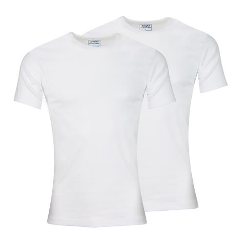Lot de 2 tee-shirts col rond homme Coton Bio Blanc-Blanc Taille 4
