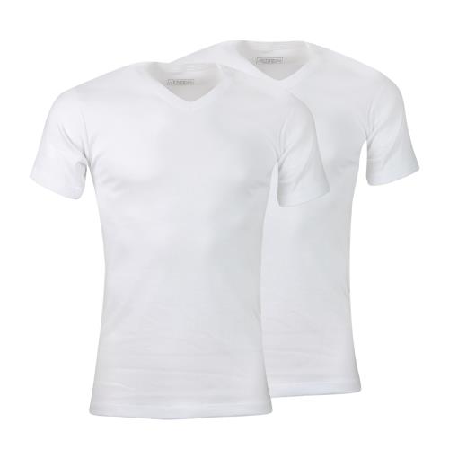 Lot de 2 Tee-shirt homme col V Eco Pack Blanc-Blanc Taille 4