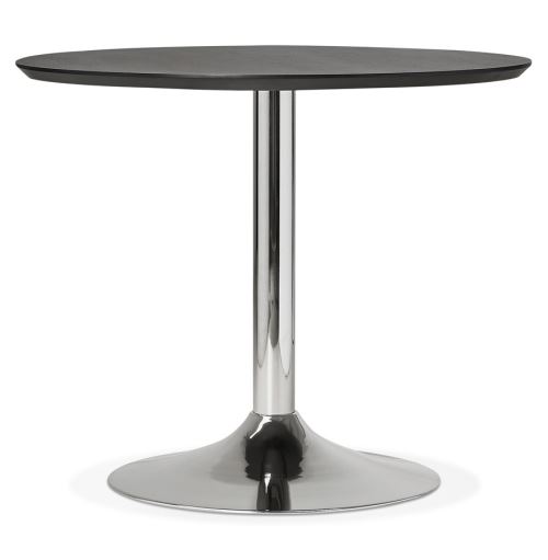 Petite table de bureau / à diner ronde 'KITCHEN' noire - Ø 90 cm