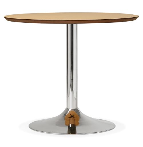 Petite table de bureau / à diner ronde 'KITCHEN' en bois finition naturelle - Ø 90 cm