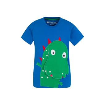 T-Shirt 100% Coton Haut Respirant la randonnée Tee-Shirt léger Mountain Warehouse Tee-Shirt Dinosaure à Sequins pour Enfant Idéal pour Les Vacances 