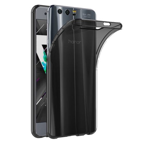 Housse Huawei Honor 9 Etui Housse Coque de protection Ultra Fine Silicone TPU Gel [Jelly - Noir] - ADVANSIA