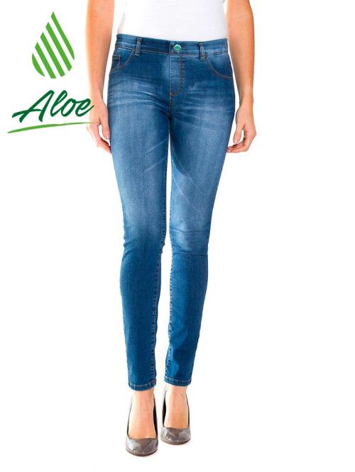 Carrera Jeans - Jeggings 767L822AL pour femme, traitement avec aloe vera, taille ajustée, taille normale - L - Bleu