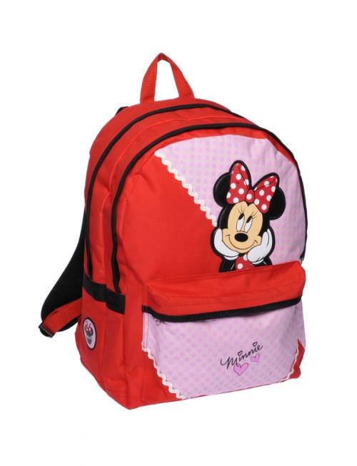 Scolaire sac à dos 2 compartiments - minnie pois