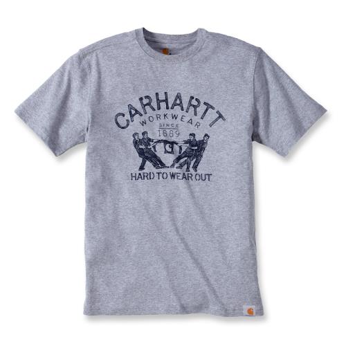 T-shirt coton manches courtes avec logo Vintage gris chiné XS Carhartt S1102097034XS