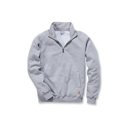Sweat col montant 1/4 zip gris chiné M Carhartt S1K503HGYM