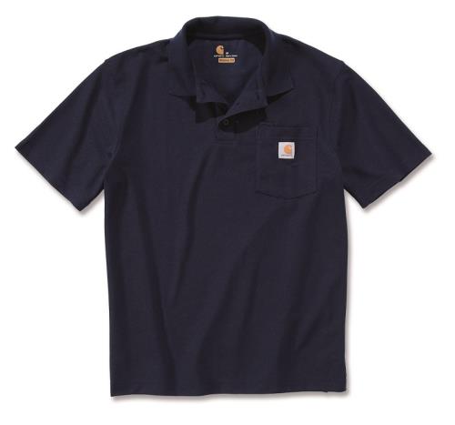 Polo manches courtes maille piquée poche poitrine marine S Carhartt S1K570NVYS