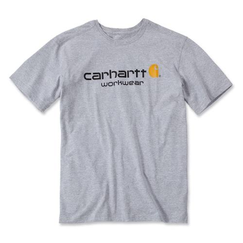 T-shirt coton manches courtes logo poitrine gris chiné XXL Carhartt S1101214HGYXXL