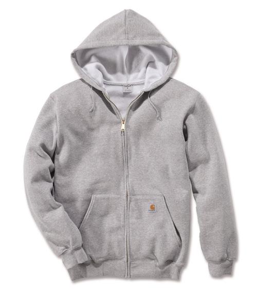Sweat à capuche poids moyen zippé coupe large gris chiné L Carhartt S1K122HGYL