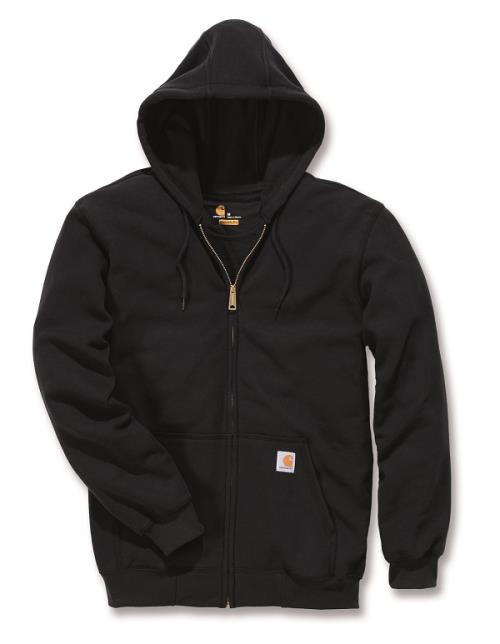 Sweat à capuche poids moyen zippé coupe large noir S Carhartt S1K122BLKS