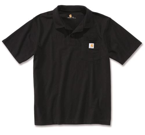 Polo manches courtes maille piquée poche poitrine noir L Carhartt S1K570BLKL