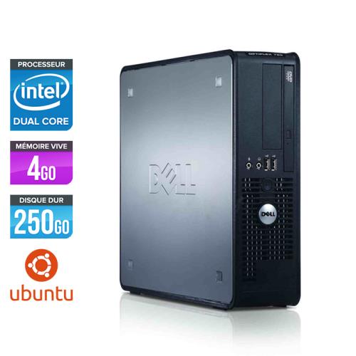 Ordinateur Dell Optiplex 780 SFF - Gris - Intel Core Duo E5300 / 2.60 GHz - RAM 4 Go - HDD 250 Go - DVD - Gigabit Ethernet - Linux - Ubuntu