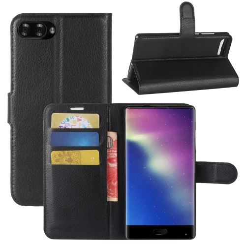 DOOGEE Mix Housse Etui Cuir PU Noir Texture Litchi ALS44008