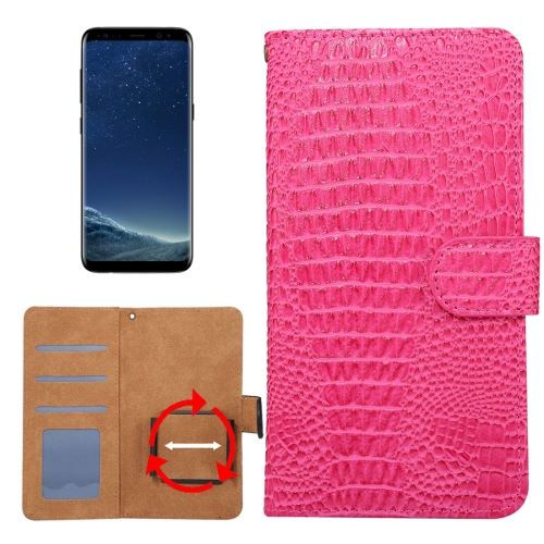 Apple iPhone 8 Plus Housse Etui Cuir PU Magenta Texture Crocodile ALS43834