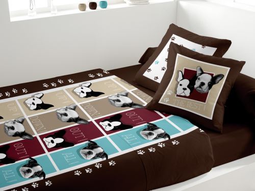 Parure de lit BOSTON chocolat