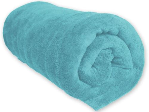 Plaid MICROFIBRE polaire 110x160 cm turquoise par Soleil d'ocre