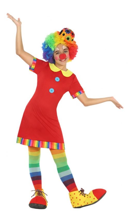 Déguisement Clown - Fille Taille : 7/9 ans (120 à 132 cm)