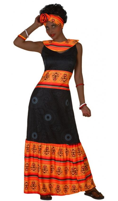 Costume - Africaine - Adulte Taille : XL - 44/46 - Déguisements et fêtes