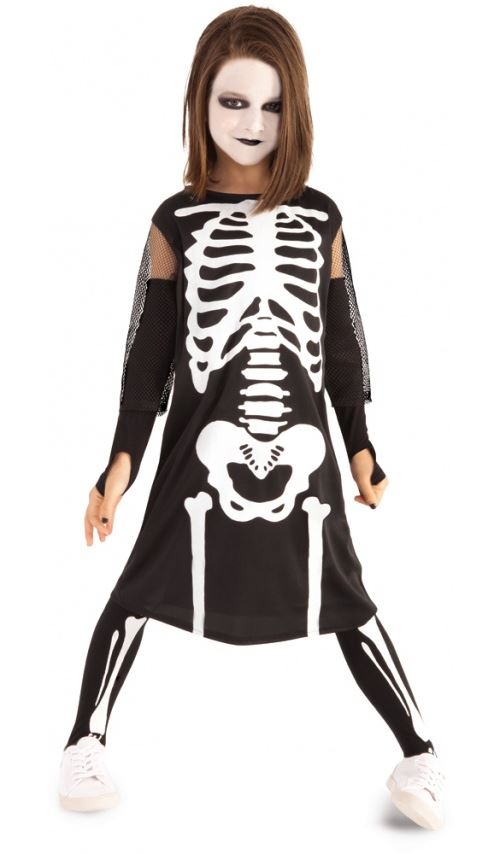 Déguisement Squellette - Fille Taille : 5/7 ans (108 à 120cm)