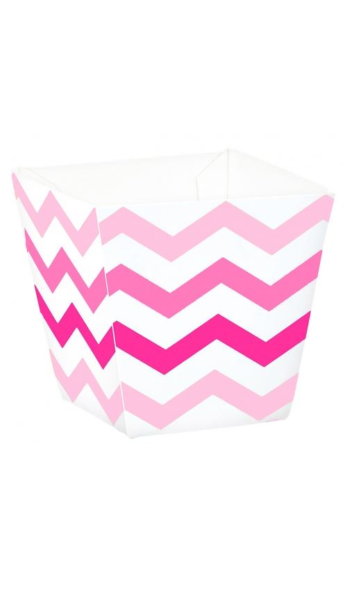 Mini Coupelles - Chevrons Roses x 36
