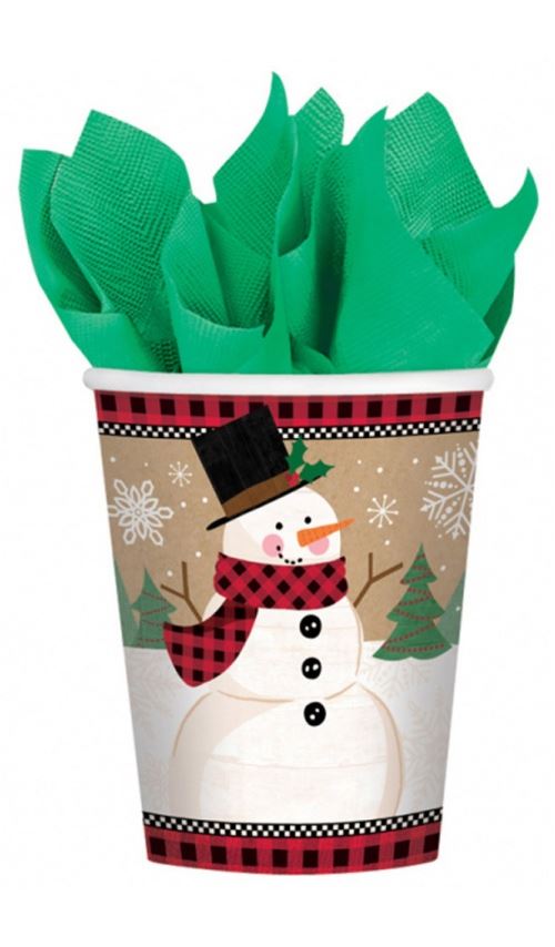 Gobelets Bonhomme De Neige x8