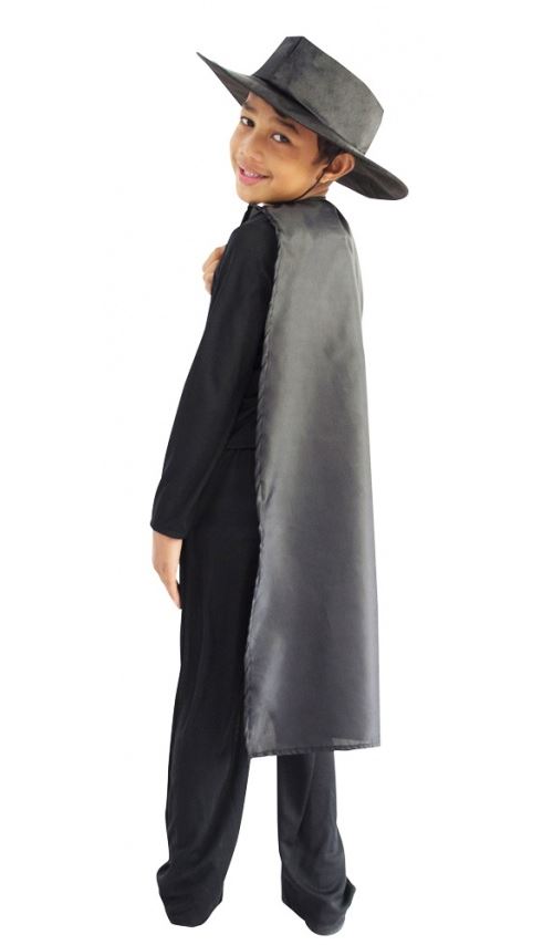 Cape - Cavalier Noir - Garçon Taille : 3/5 ans (94 à 108 cm)