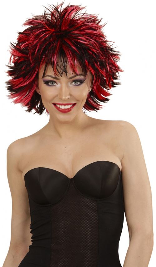 Perruque Steamy Noire et Rouge