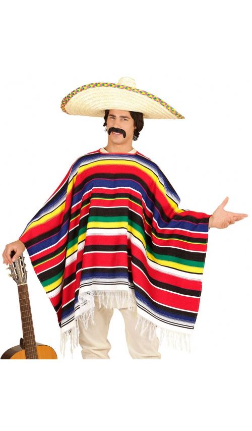Déguisement Poncho Mexicain Authentique - Adulte Taille : L
