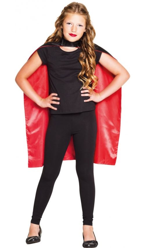 Cape Réversible - Rouge et Noir - Enfant