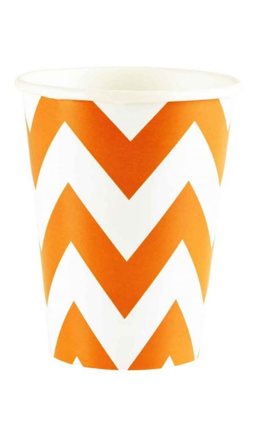 Gobelets - Chevrons - Orange x 20